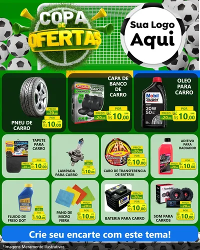 Modelo de Rede Social para Feed Instagram com o tema Copa De Ofertas para Auto peças