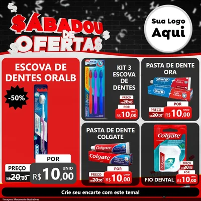 Modelo de Rede Social para Feed Facebook com o tema Sabadou de Ofertas para Higiene Pessoal