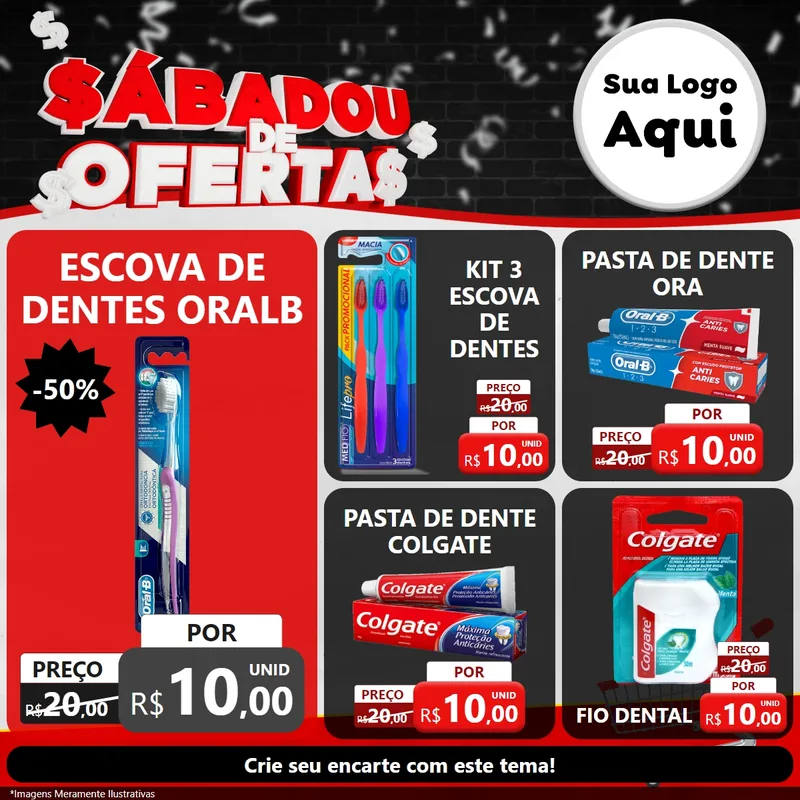 Modelo de Rede Social para Feed Facebook com o tema Sabadou de Ofertas para Higiene Pessoal