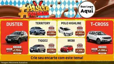 Modelo de TV para TV Horizontal com o tema Páscoa Premiada para Concessionaria de Carros
