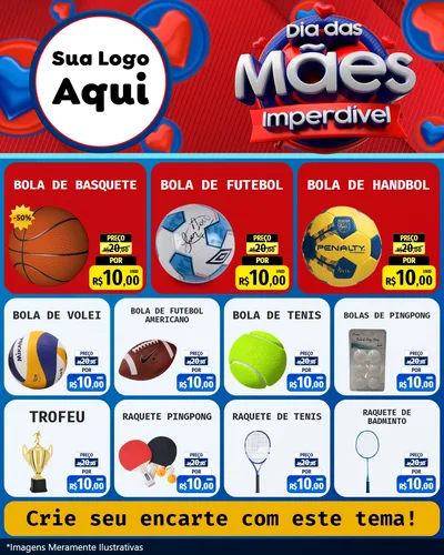 Modelo de Rede Social para Feed Instagram com o tema Dia Das Mães Imperdível para Artigos Esportivos