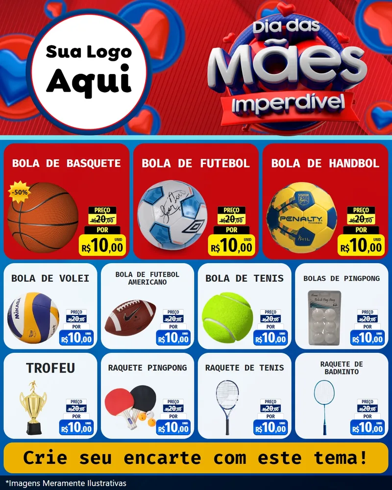 Modelo de Rede Social para Feed Instagram com o tema Dia Das Mães Imperdível para Artigos Esportivos