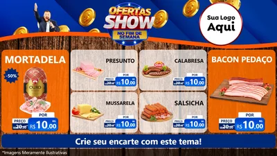 Modelo de TV para TV Horizontal com o tema Ofertas Show No Fim De Semana para Frios e Laticínios