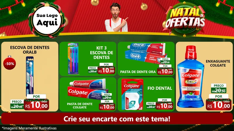 Modelo de TV para TV Horizontal com o tema Natal de Ofertas para Higiene Pessoal