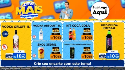 Modelo de TV para TV Horizontal com o tema Leve Mais, Pague Menos para Distribuidora de bebidas