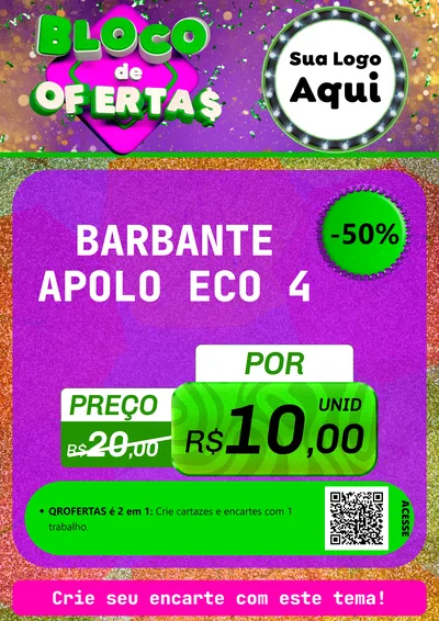 Modelo de Cartaz para Cartaz A4 Vertical com o tema Bloco de Ofertas para Armarinho e Aviamentos