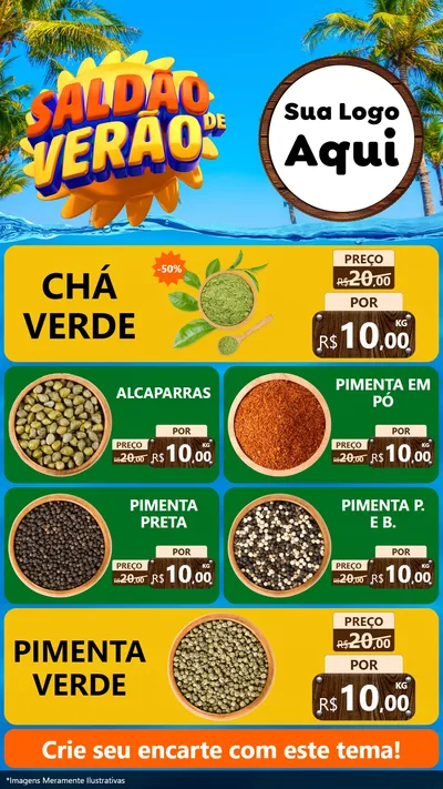 Modelo de TV para TV Vertical com o tema Saldão de Verão para Produtos Naturais