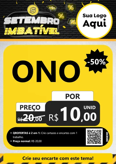 Modelo de Cartaz para Cartaz A4 Vertical com o tema Setembro Imbatível para Óticas