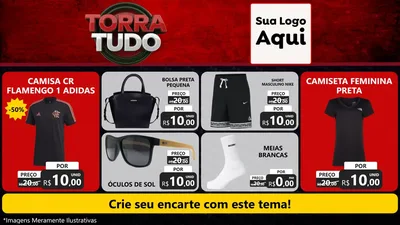 Modelo de TV para TV Horizontal com o tema Torra Tudo para Roupas e acessórios