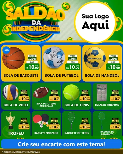 Modelo de Rede Social para Feed Instagram com o tema Saldão da Indepêndencia para Artigos Esportivos