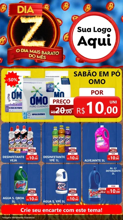 Modelo de Rede Social para Stories com o tema Dia Z - O Dia Mais Barato Do Mês para Produtos de Limpeza
