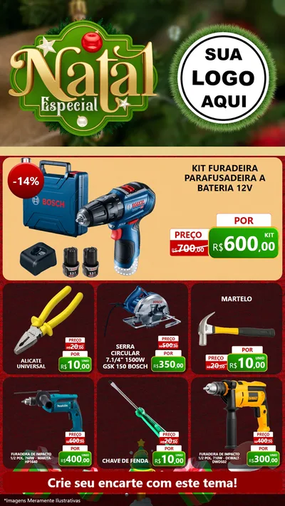 Modelo de Rede Social para Stories com o tema Natal Especial para Maquinas e Ferramentas