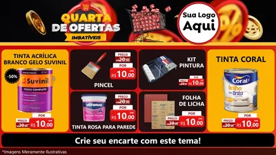 Modelo de TV para TV Horizontal com o tema Quarta de Ofertas Imbatíveis para Tintas e Ferramentas