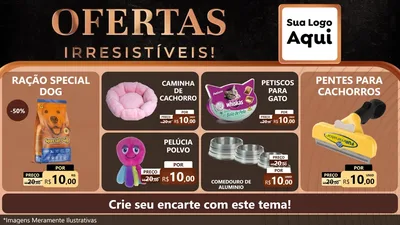 Modelo de TV para TV Horizontal com o tema Ofertas Irresistíveis! para Pet Shop