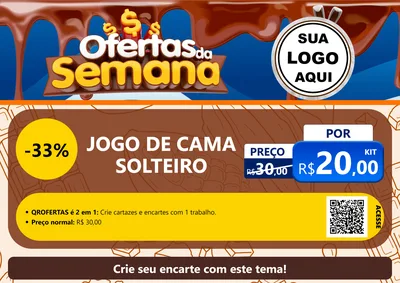 Modelo de Cartaz para Cartaz A4 Horizontal com o tema Ofertas da Semana - Páscoa para Cama, Mesa e Banho