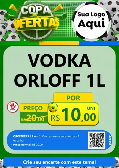 Modelo de Cartaz para Cartaz A4 Vertical com o tema Copa De Ofertas para Distribuidora de bebidas