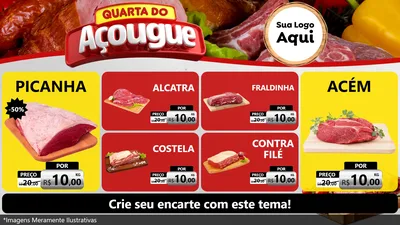 Modelo de TV para TV Horizontal com o tema Quarta do Açougue para Açougue