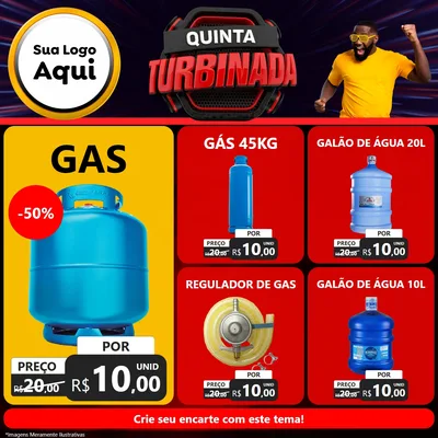 Modelo de Rede Social para Feed Facebook com o tema Quinta Turbinada para Água e gás