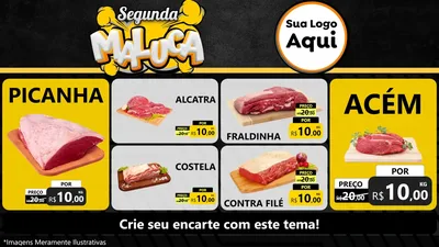 Modelo de TV para TV Horizontal com o tema Segunda Maluca para Açougue