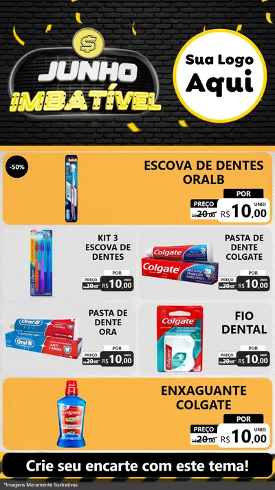 Modelo de TV para TV Vertical com o tema Junho Imbatível para Higiene Pessoal