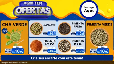 Modelo de TV para TV Horizontal com o tema Aqui Tem Ofertas para Produtos Naturais