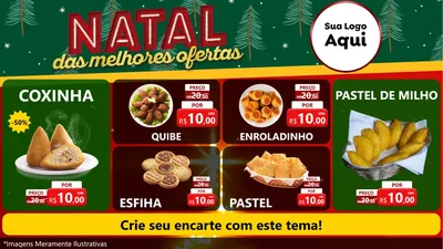 Modelo de TV para TV Horizontal com o tema Natal das Melhores Ofertas para Salgadaria