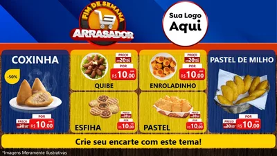 Modelo de TV para TV Horizontal com o tema Fim De Semana Arrasador para Salgadaria