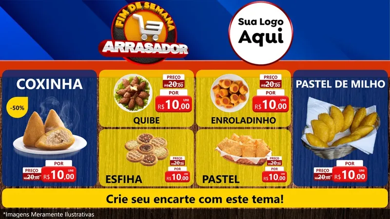 Modelo de TV para TV Horizontal com o tema Fim De Semana Arrasador para Salgadaria