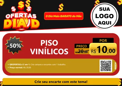 Modelo de Cartaz para Cartaz A4 Horizontal com o tema Ofertas Dia D para Material para Construção