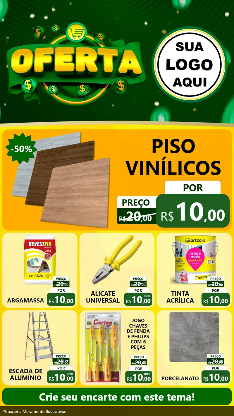 Modelo de Rede Social para Stories com o tema Oferta para Material para Construção