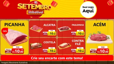 Modelo de TV para TV Horizontal com o tema Setembro Imbatível para Açougue