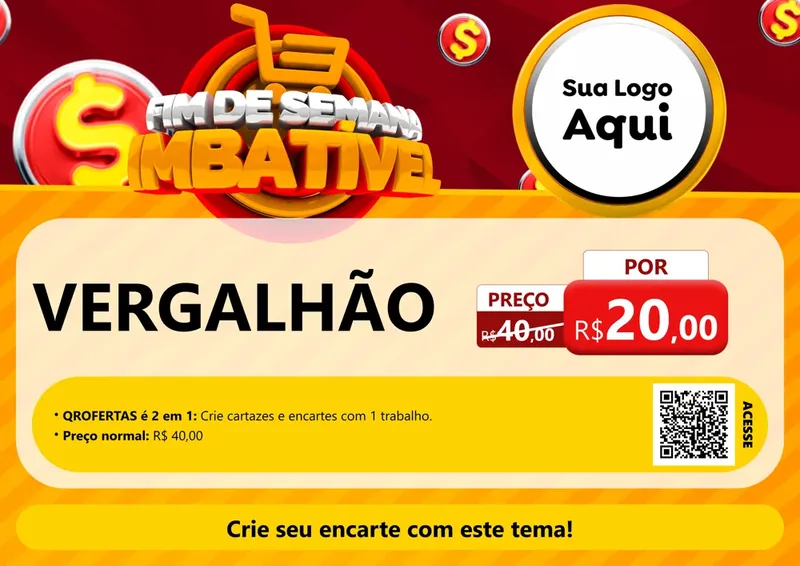 Modelo de Cartaz para Cartaz A4 Horizontal com o tema Fim de Semana Imbatível para Ferragens