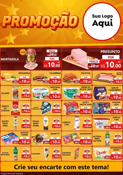 Modelo de Encarte para Encarte A4 Vertical com o tema Promoção para Frios e Laticínios