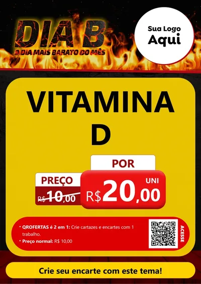 Modelo de Cartaz para Cartaz A4 Vertical com o tema Dia B para Farmácia