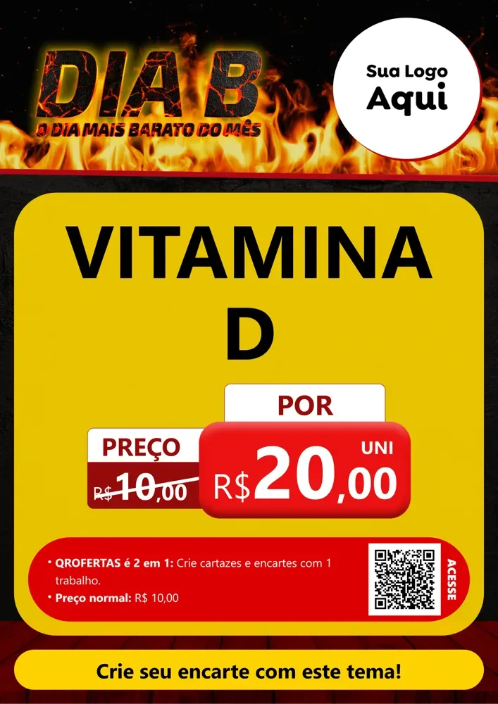 Modelo de Cartaz para Cartaz A4 Vertical com o tema Dia B para Farmácia