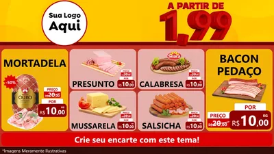 Modelo de TV para TV Horizontal com o tema A Partir de Um e Noventa e Nove - 1,99 para Frios e Laticínios
