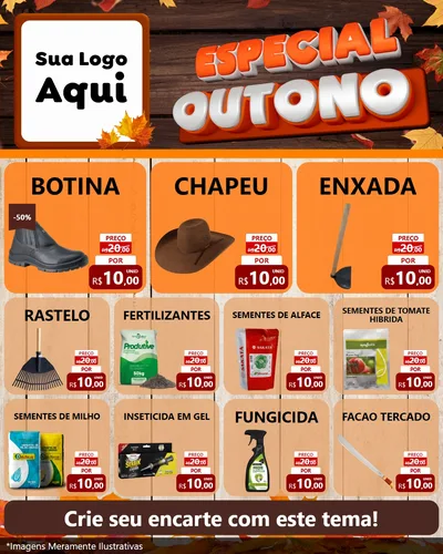 Modelo de Rede Social para Feed Instagram com o tema Especial Outono para Agropecuária