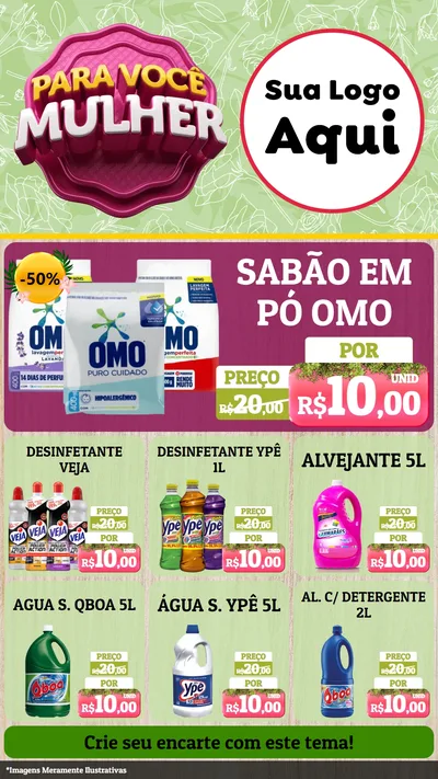 Modelo de Rede Social para Stories com o tema Para Você Mulher para Produtos de Limpeza