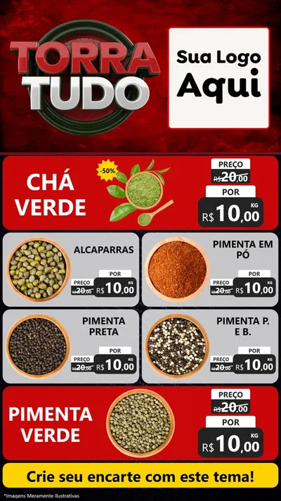 Modelo de TV para TV Vertical com o tema Torra Tudo para Produtos Naturais
