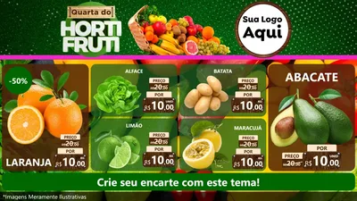 Modelo de TV para TV Horizontal com o tema Quarta do Hortifrúti para Hortifrúti