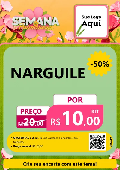 Modelo de Cartaz para Cartaz A4 Vertical com o tema Semana da Primavera para Tabacaria