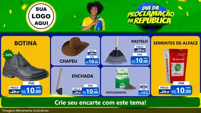 Modelo de TV para TV Horizontal com o tema Dia Da Proclamação Da República para Agropecuária