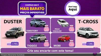 Modelo de TV para TV Horizontal com o tema Mais Barato para Concessionaria de Carros