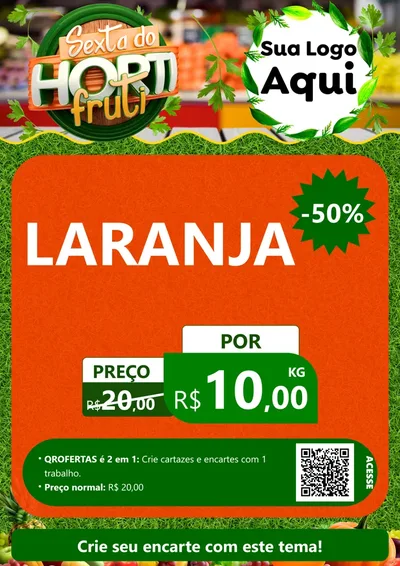 Modelo de Cartaz para Cartaz A4 Vertical com o tema Sexta do Hortifruti para Hortifrúti