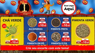 Modelo de TV para TV Horizontal com o tema Dia I - O Dia Mais Barato Do Mês para Produtos Naturais