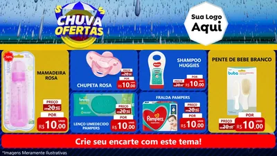 Modelo de TV para TV Horizontal com o tema Chuva de Ofertas para Bebês