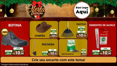 Modelo de TV para TV Horizontal com o tema Ofertas Natalina para Agropecuária