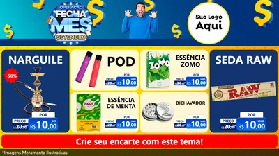 Modelo de TV para TV Horizontal com o tema Operação Fecha Mês Setembro para Tabacaria