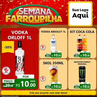 Modelo de Rede Social para Feed Facebook com o tema Semana Farroupilha para Distribuidora de bebidas