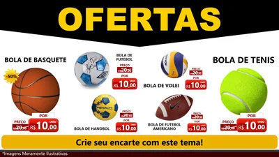 Modelo de TV para TV Horizontal com o tema Ofertas Preto e Vermelho Cartaz para Artigos Esportivos